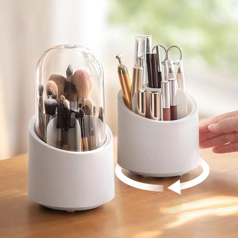 ✨ 360° Rotating Makeup Brush Holder